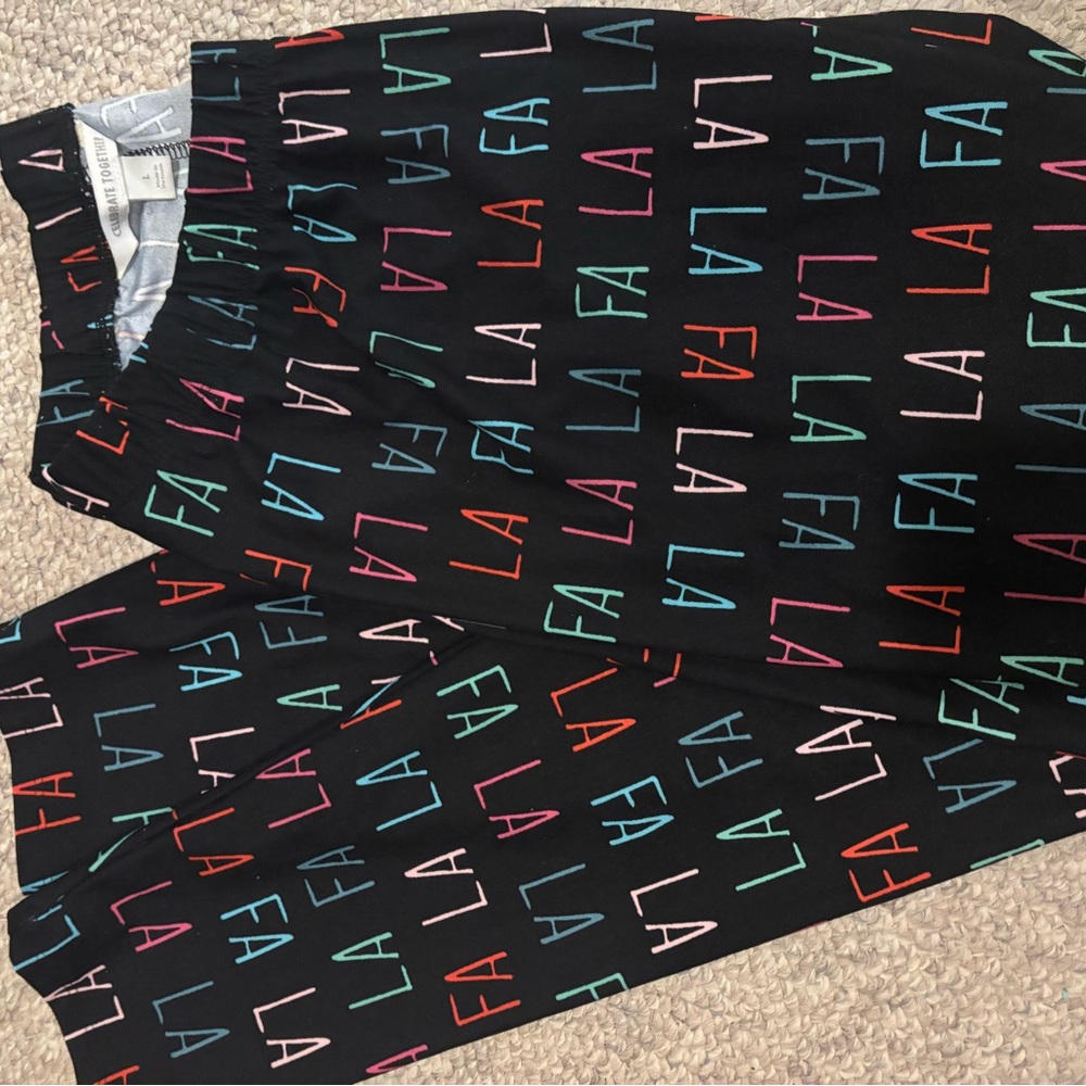 Colorful Letter Print Pants